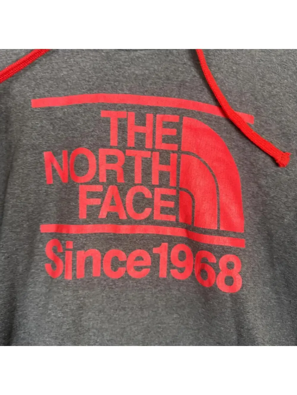 The North Face TNF Men's Size Large Gray Logo Hoodie Sweatshirt Hooded